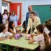 Marga Prohens, en un aula de Sa Graduada esta mañana.