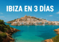Una rotulación de 'Ibiza en tres días' de redes sociales hecha con una imagen de IA.