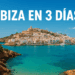 Una rotulación de 'Ibiza en tres días' de redes sociales hecha con una imagen de IA.