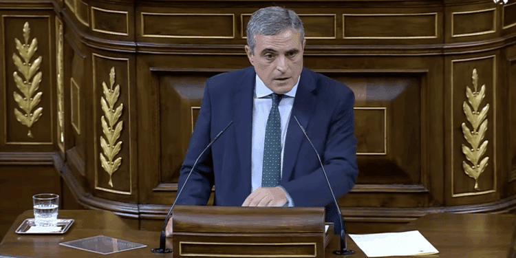 El diputado José Vicente Marí Bosó durante su intervención. / PP
