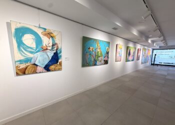 Imagen de algunas de las obras de la artista en la exposición
