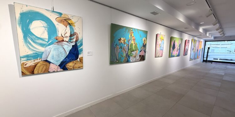 Imagen de algunas de las obras de la artista en la exposición