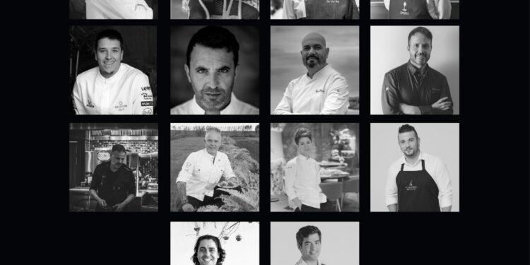 Cartel del evento con los chefs participantes.