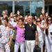 Concentración de repulsa a la violencia contra los médicos, enfermeras y personal sanitario. Foto L. F. A.