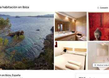 El PSOE ha denunciado que todavía se encuentran anuncios de alquileres de habitaciones, como este, en Airbnb. / PSIB-PSOE