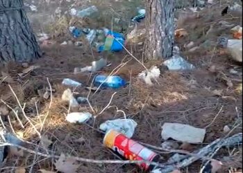 Un ejemplo de la basura que se encuentra en la zona. / J.V.