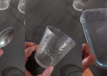 Vasos, bandejas y cubiertos salen del lavavajillas de esta vecina cubiertos de una capa blanca de cal y salina. Foto Noudiari cedida