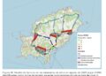 Una de las gráficas del informe que muestra los puntos de saturación de la red viaria de Ibiza. Meteoclim