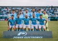 Equipo inicial de la UD Ibiza en el partido ante el Teruel.