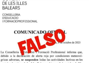 El comunicado que ha circulado en redes imitando uno oficial del Govern balear.