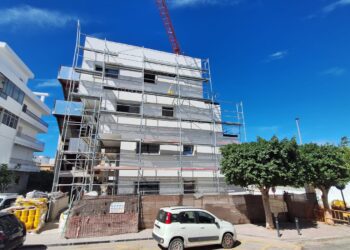 Viviendas en construcción en Sant Antoni. / D.V.