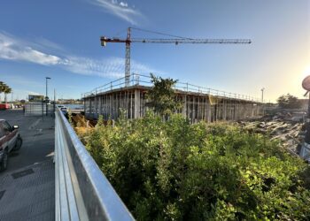 Estado actual de las obras del Centro de Baja Exigencia de Es Gorg en la ciudad de Ibiza. Fotos Noudiari.es
