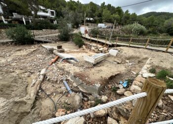 Imagen Portinatx tras las lluvias