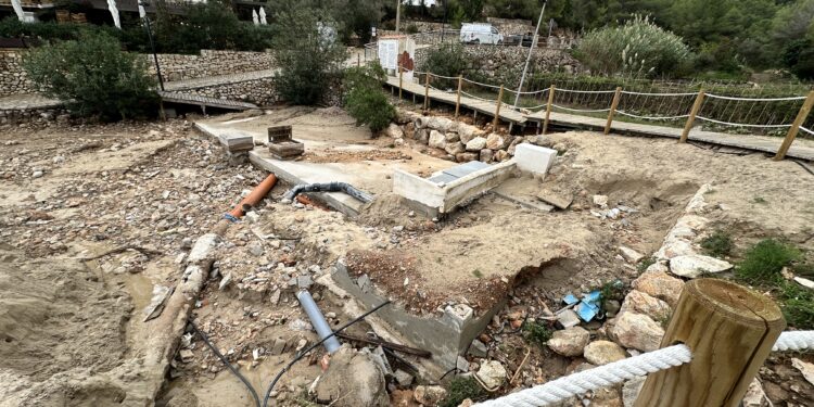 Imagen Portinatx tras las lluvias