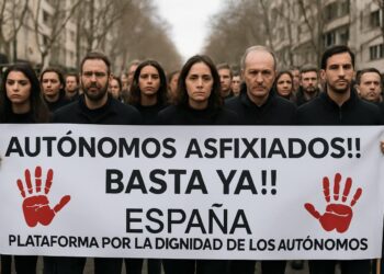 Una de las imágenes que han preparado para visibilizar la manifestación, en la que irán vestidos de negros, con las manos  pintadas de rojo o guantes rojos que simbolizan que se dejan la piel en sus trabajos.
