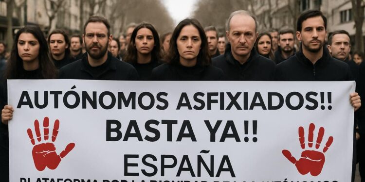 Una de las imágenes que han preparado para visibilizar la manifestación, en la que irán vestidos de negros, con las manos  pintadas de rojo o guantes rojos que simbolizan que se dejan la piel en sus trabajos.