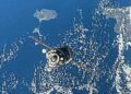 La imagen espectacular muestra a Ibiza y Formentera vistas desde el espacio justo bajo el módulo ruso Soyuz MS-28 desde la Estación Espacial Internacional.