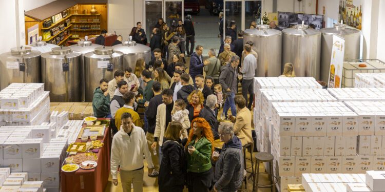 Imagen de la celebración en la fábrica de Licores Aniseta, en Can Bufí.