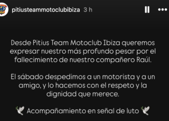 Detalle del mensaje lanzado en redes sociales para acompañar al joven ibicenco.