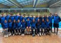 Imagen de grupo de los nadadores del CN Santa Eulalia desplazados a Mallorca para la competición provincial