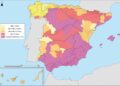 Mapa del estrés hídrico en España. / Atlas de la desertificación de España.
