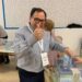 Pere Ribas, feliz, vota en las elecciones municipales de 2019. / D.V.