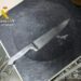 Cuchillo con el que presuntamente el detenido atacó a los residentes de una vivienda en Santa Eulària este lunes de madrugada. Foto: Guardia Civil
