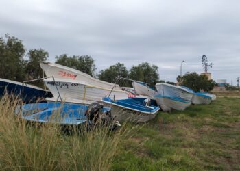 Algunas pateras retiradas de diferentes puntos de la costa en 2025.