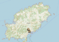A última hora de la tarde de ayer ya había tres balizas localizables en el mapa en Ibiza, concretamente en la carretera de Sant Antoni. Imagen de https://mapabalizasv16.es/#mapa