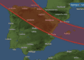 Zonas de España donde mejor se verá el eclipse solar total de 2026. Imagen de Tiempo & Radar España