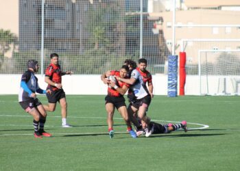 En la imagen, un lance del encuentro disputado hoy en Es Putxet