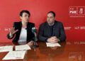 Elena López y Víctor Torres durante la rueda de prensa de hoy. Foto: PSOE Ibiza