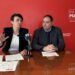 Elena López y Víctor Torres durante la rueda de prensa de hoy. Foto: PSOE Ibiza
