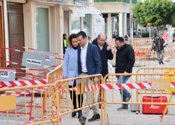 El alcalde de Sant Antoni ha visitado las obras del nuevo boulevar esta mañana. Foto: Sant Antoni