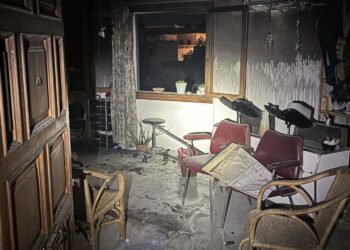 Interior del inmueble tras el incendio en Algaida, en esta imagen de la Guardia Civil.