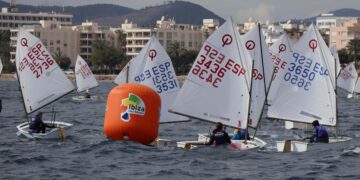 En la imagen, una de las mangas celebradas hoy en aguas de Ibiza