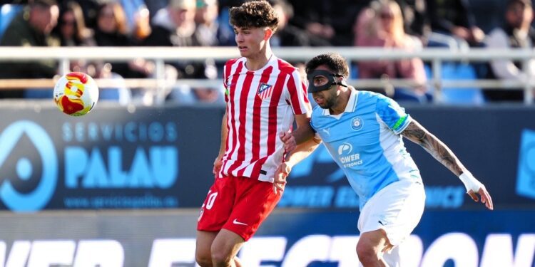 En la imagen, un lance del partido disputado esta tarde en el estadio de Can Misses.