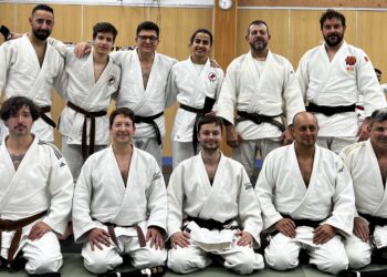 En la imagen, los judocas de la expedición ibicenca desplazada a Mallorca