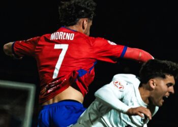 En la imagen, un lance del encuentro disputado en Teruel.