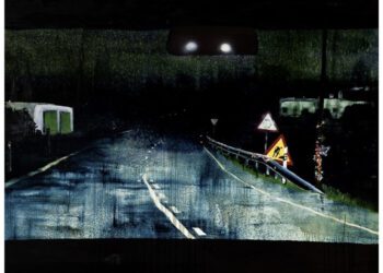 Snakes and ladders II | Lost in Ibiza, 2022-2023. Acrílico, óleo y esmalte automotriz sobre lienzo. Foto: Muchi Photography