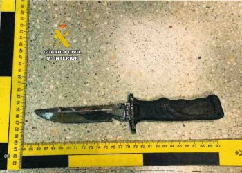 Arma empleada en el intento de homicidio.