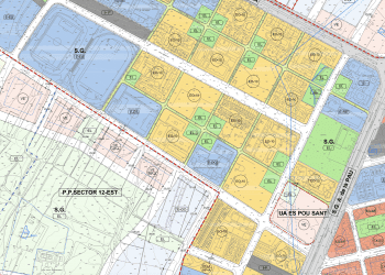 A la izquierda de la imagen, en la parte inferior se puede ver el sector S-12 del PGOU donde estará ubicado el instituto.