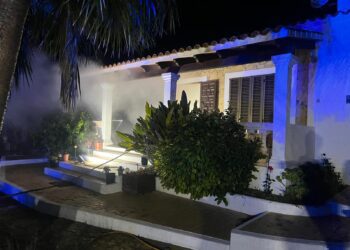 Imagen de uno de los inmuebles afectados por las llamas