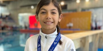 Lucía Cortés, nadadora del CN Eivissa, que se ha colgado el oro en el nacional.