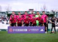 Equipo inicial de la UD Ibiza en el campo del Antequera.