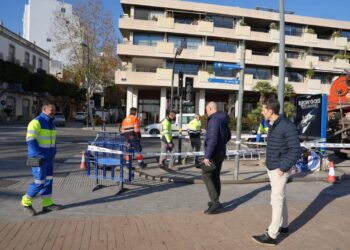 Una de las intervenciones en la red de abastecimiento de agua que ha llevado a cabo el Ayuntamiento junto con Aqualia. Foto: Ayto. Eivissa