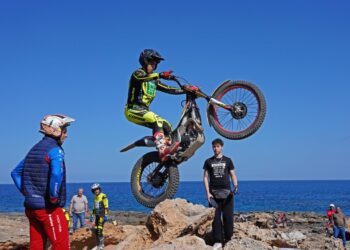 Xicu Marí, en  una de las zonas del trazado.