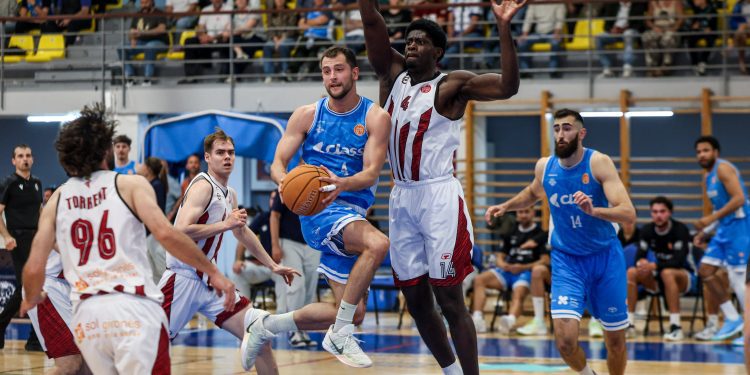 En la imagen, un lance del encuentro disputado hoy en Sa Pedrera.