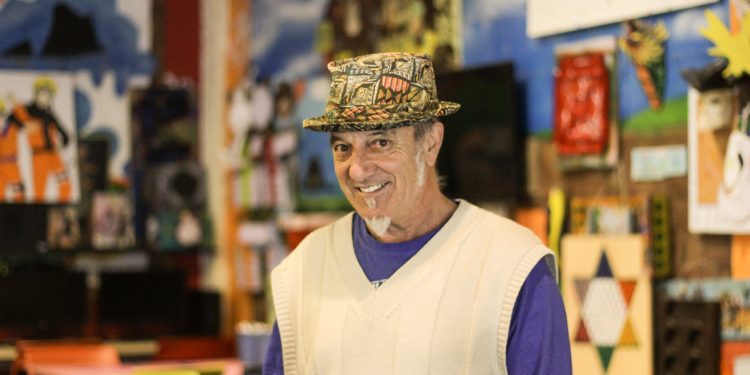 Silverio Marín, Guisante, en el casal jove Xerinol·la, en Platja d'en Bossa. Foto: Noudiari / Cristina Marí.