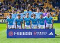 Once inicial de la UD Ibiza en el campo del Villarreal B.